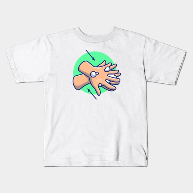 Washing hand cartoon 2 Kids T-Shirt by Catalyst Labs